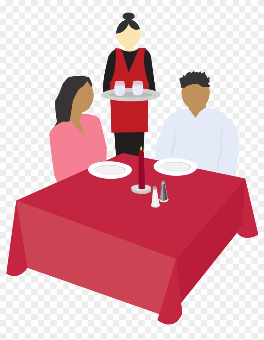 Dining Clipart Family Talk - Restaurant Table Clipart - Png Download #2933098