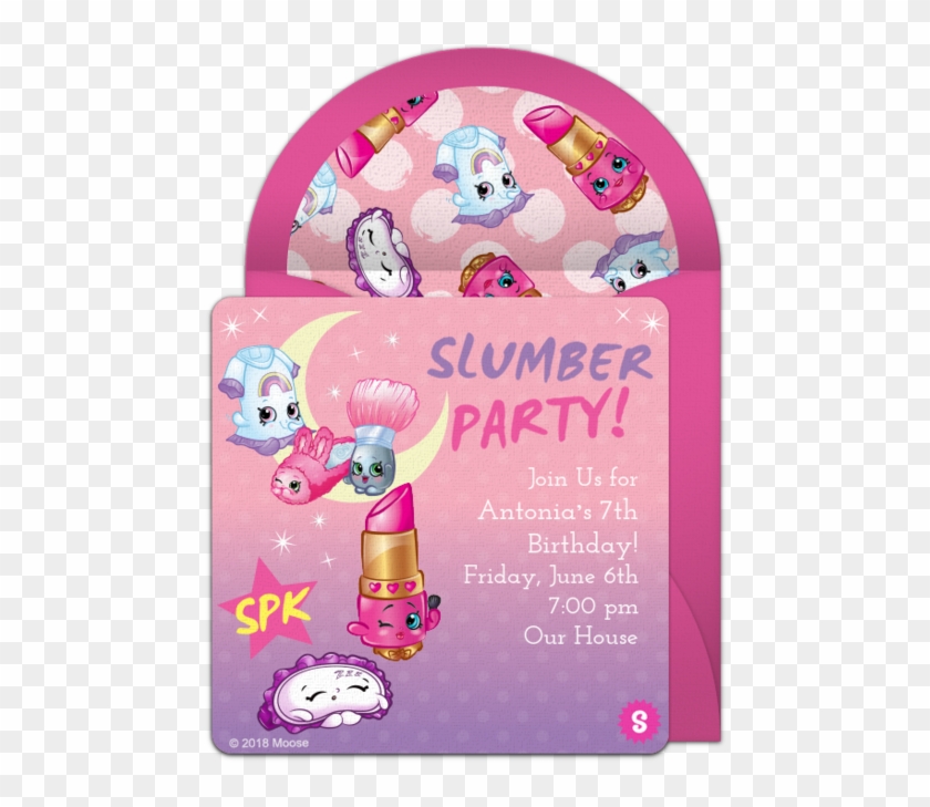 Slumber Party Online Invitation - Cartoon Clipart #2933180