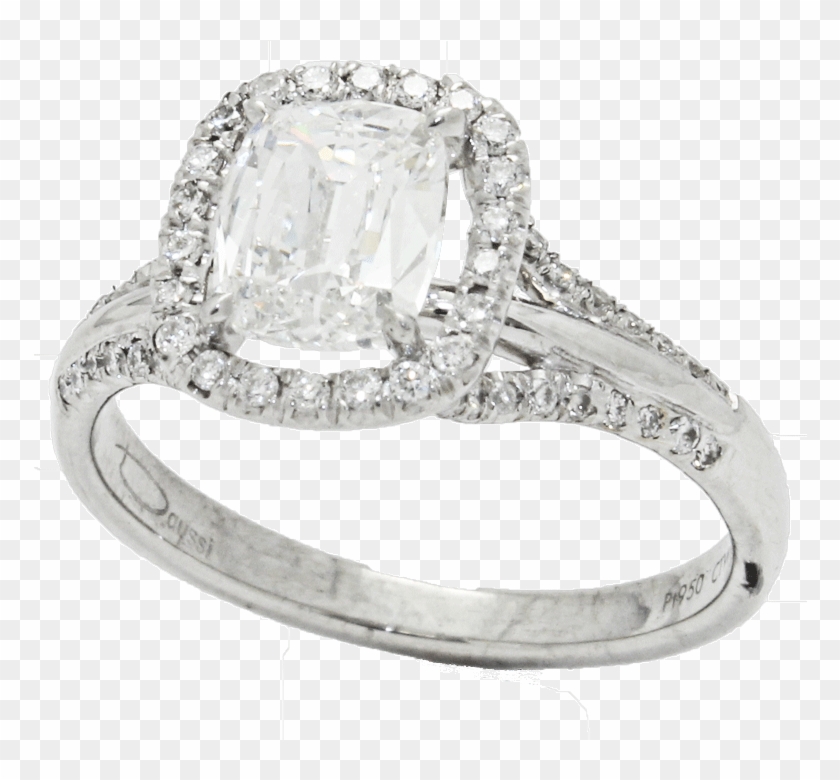 Cushion Cut Engagement Ring A Pawn Png Diamond Ring - Engagement Ring Clipart