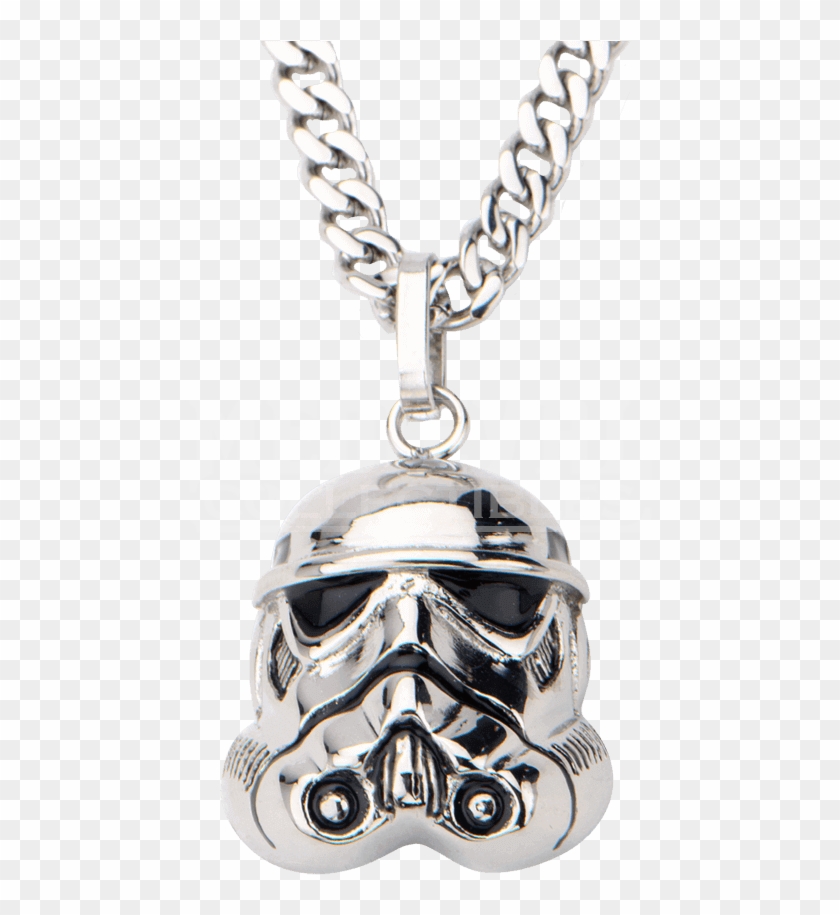 Mens Stainless Steel 3d Stormtrooper Helmet Necklace - Locket Clipart #2933537