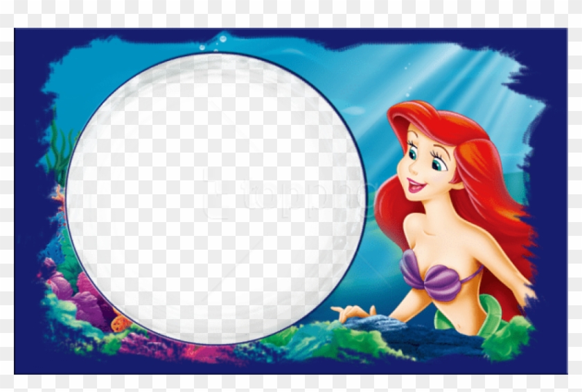 Free Png Transparent Child Frame With Ariel Background - Underwater Ariel Little Mermaid Background Clipart #2933910