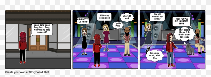 Lil Pump Meets Harambe - Cartoon Clipart