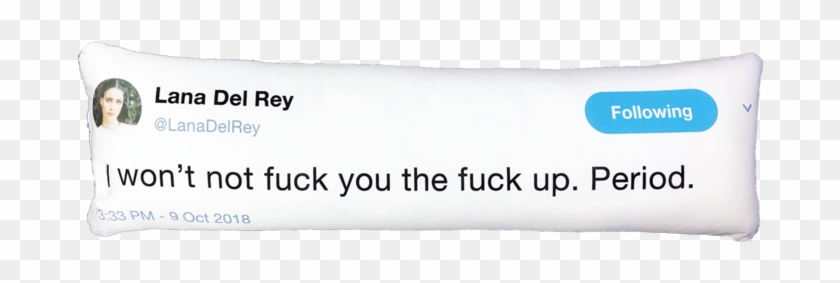 Lana Del Rey Tweet Pillow Clipart #2934173