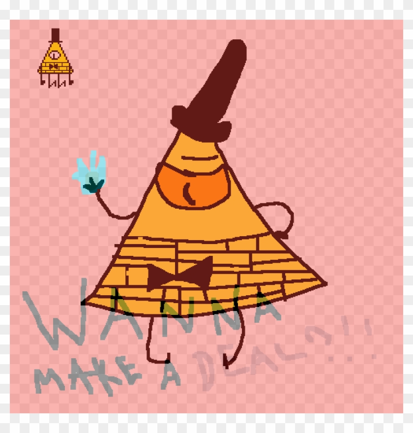 Redrawing A Bill Cipher Stamp - Illustration Clipart