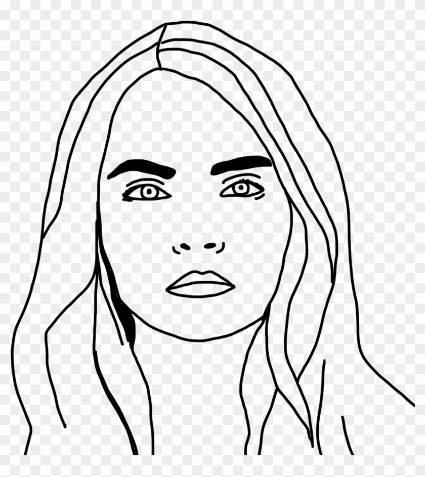 Cara-delevingne - Sketch Clipart #2934556