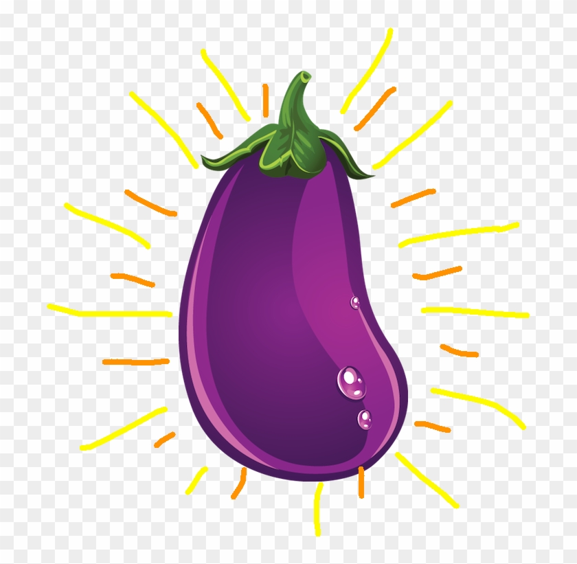 Eggplant - Eggplant - Cartoon Vegetables Clipart