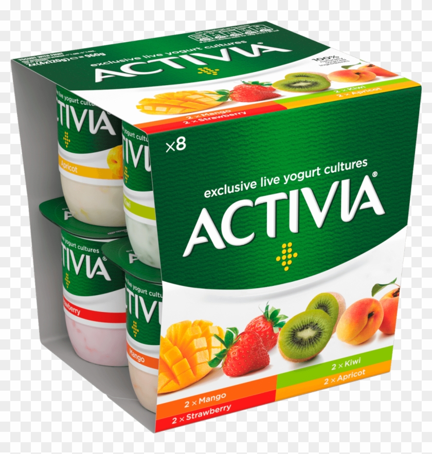 Mango Strawberry Kiwi Apricot - Activia Yoghurts Clipart #2936550