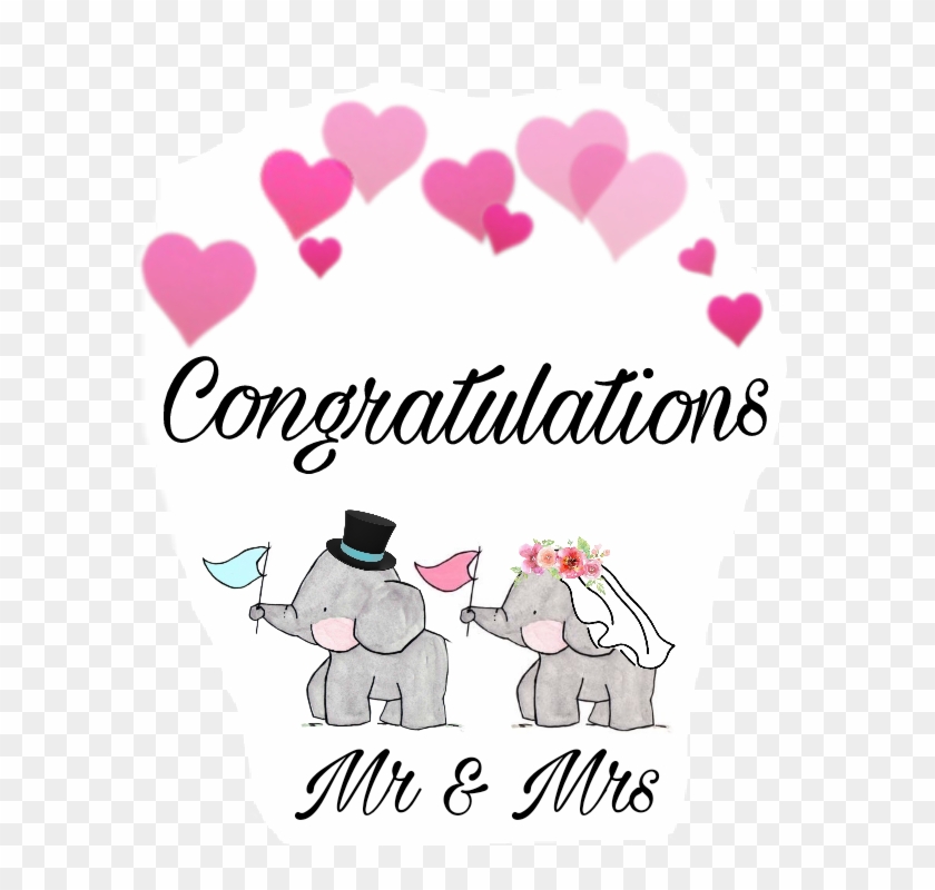 #wedding #couple #elephants #love #congratulations - Blue Heart Crown Clipart