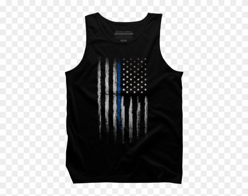 Usa Blue Line Flag - Active Tank Clipart
