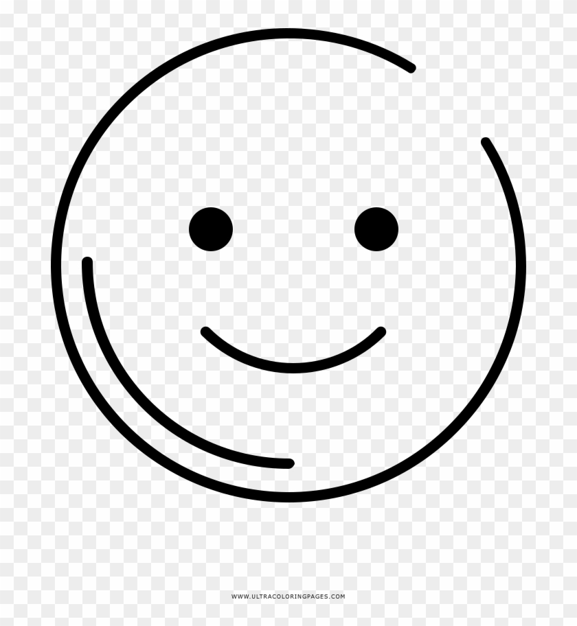 Smile Emoji Coloring Page, Printable Smile Emoji Coloring, - Smiley Clipart