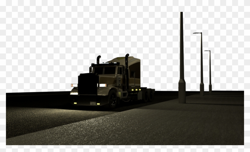 Semi Truck Royalty-free 3d Model - Trailer Truck Clipart