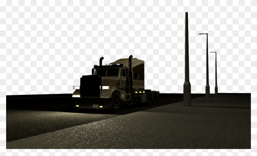 Semi Truck Royalty-free 3d Model - Trailer Truck Clipart #2937483