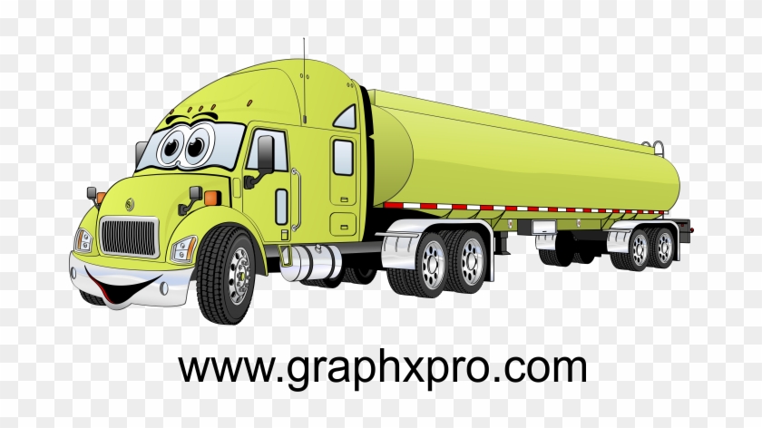 Semi Drawing Tanker Truck - Fun Facts On Human Heart Clipart
