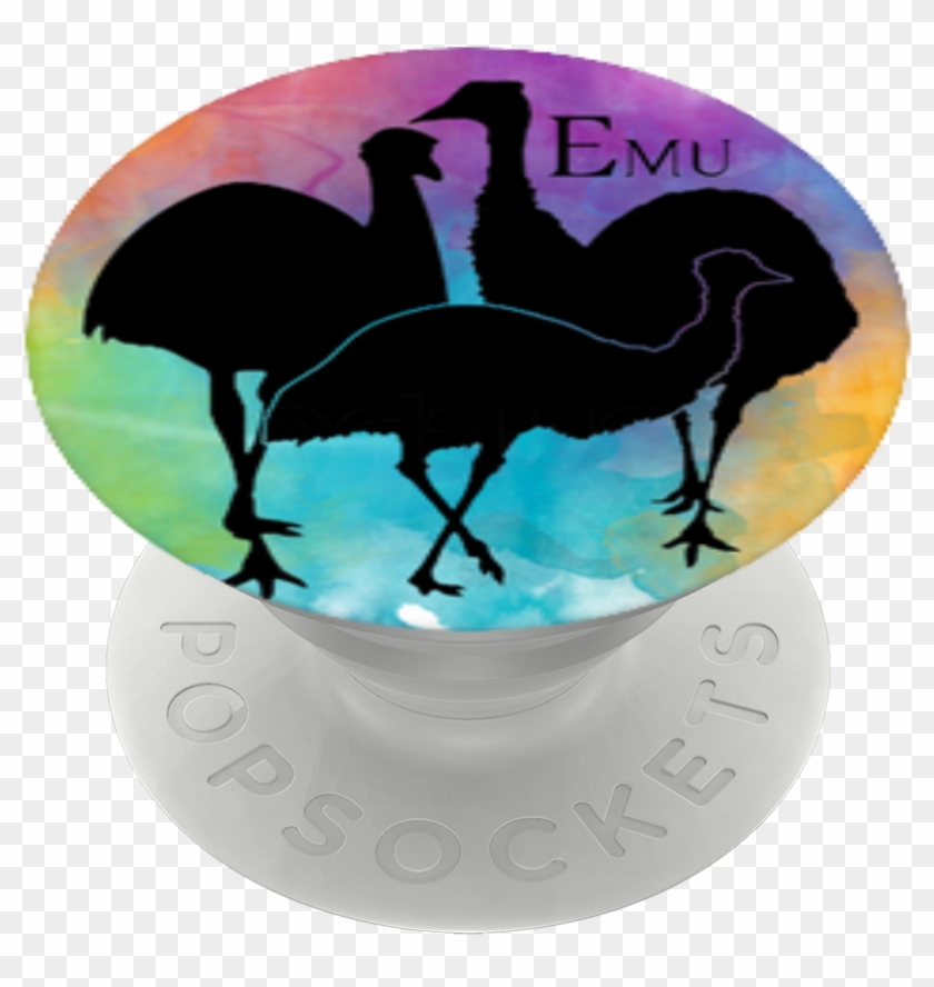 Emu Family, Popsockets - Silhouette Clipart