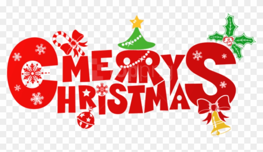 Free Png Red Merry Christmas Png - Merry Christmas Clear Background Clipart