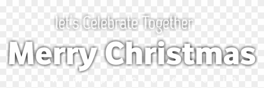 Merry Christmas Text Png, Merry Christmas Text/font, - Monochrome Clipart #2938116