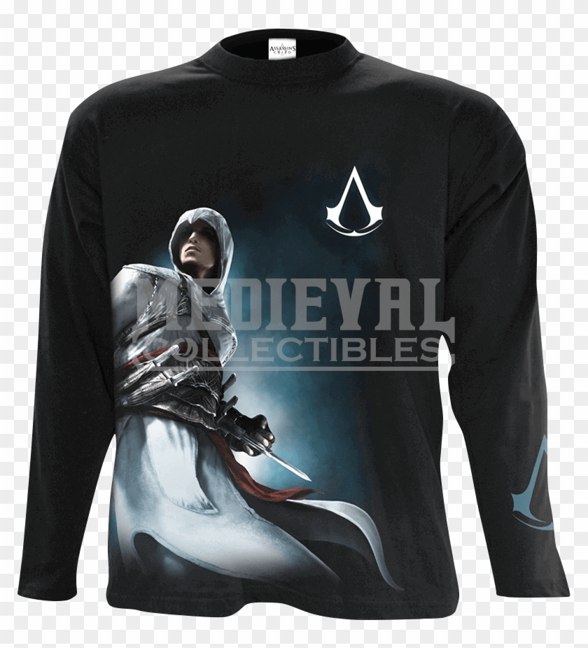 Assassins Creed Altair Side Print Long Sleeve T Shirt - Assassins Creed Symbol Clipart #2938579