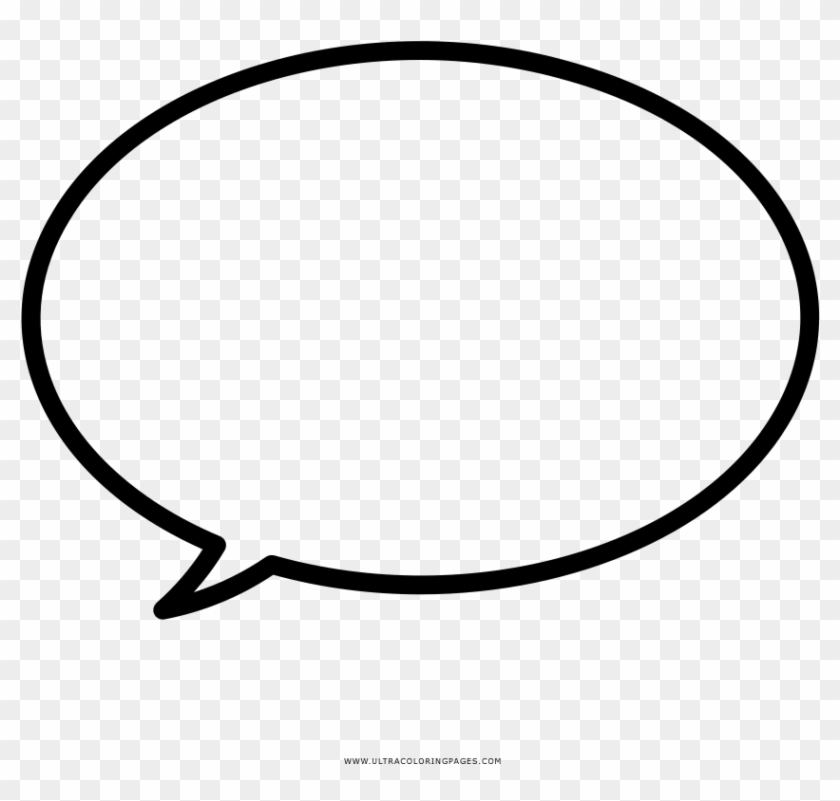 Talk Bubble Coloring Page - Circle Clipart