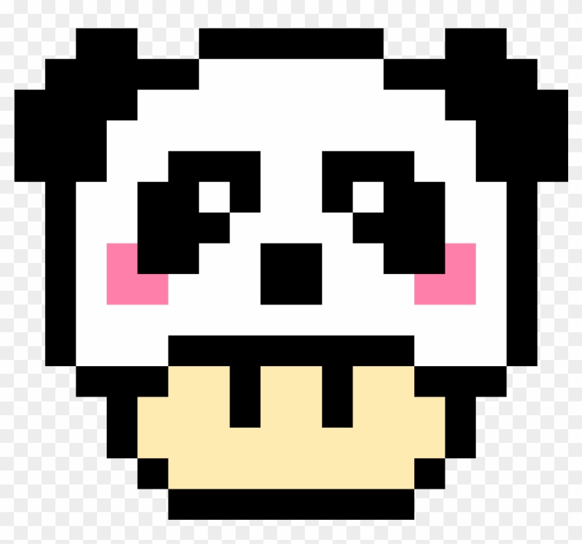 Panda Mario Mushroom - Pixel Art Champignon De Mario Clipart