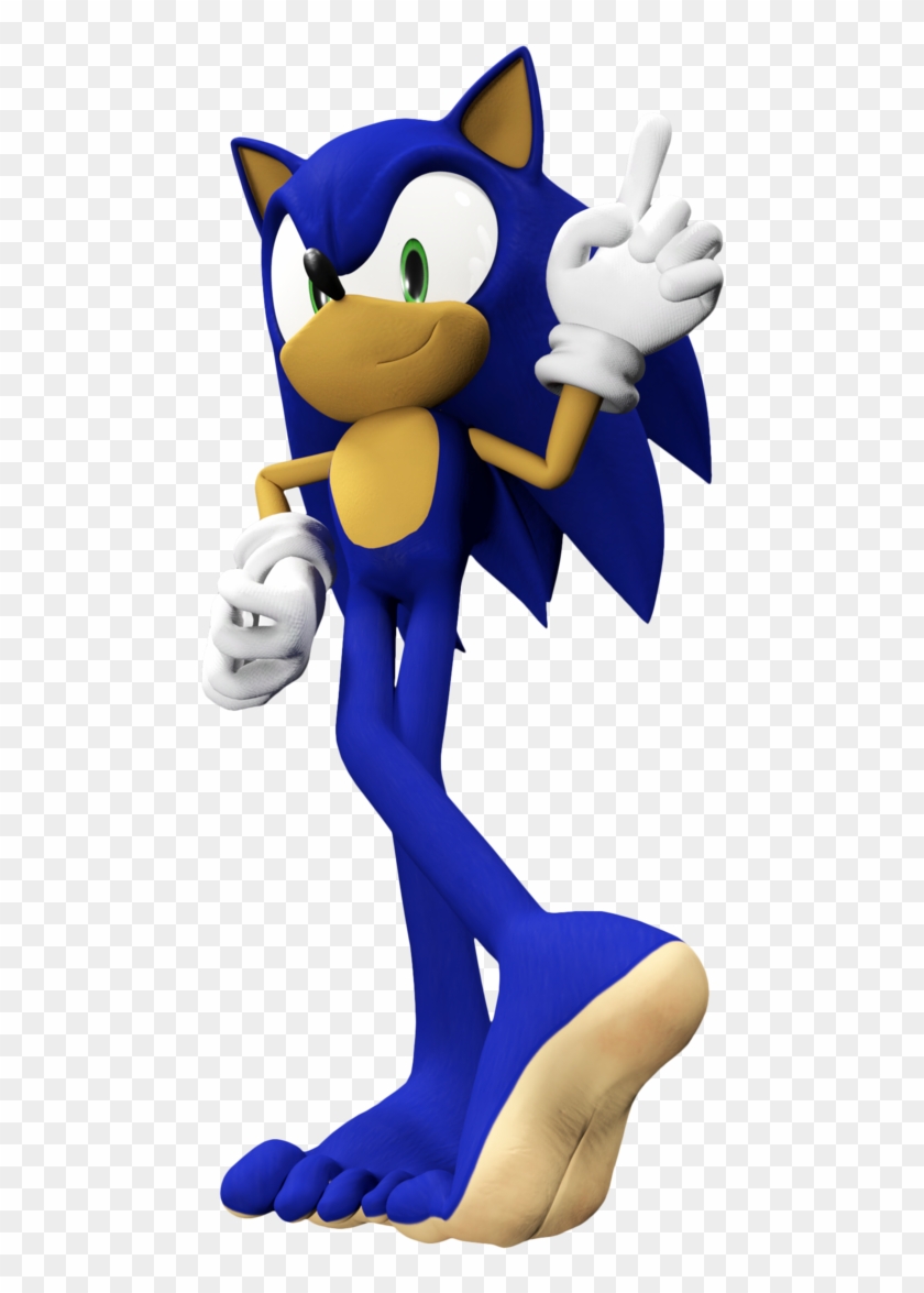 [3d] Sonic The Hedgehog By Feetymcfoot - Sonic The Hedgehog Without Shoes Clipart #2941268