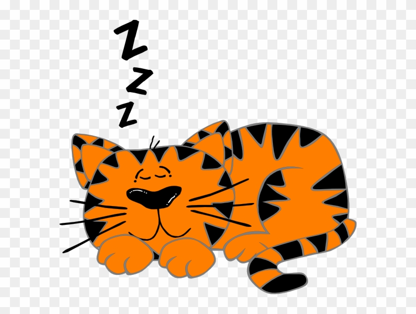 Cat Sleeping Svg Clip Arts 600 X 554 Px - Clipart Sleeping Cat - Png Download #2941791