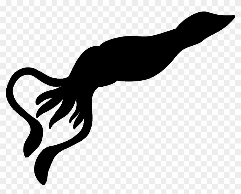 Squid Silhouette Images Clipart Clipart - Squid Clipart Silhouette - Png Download