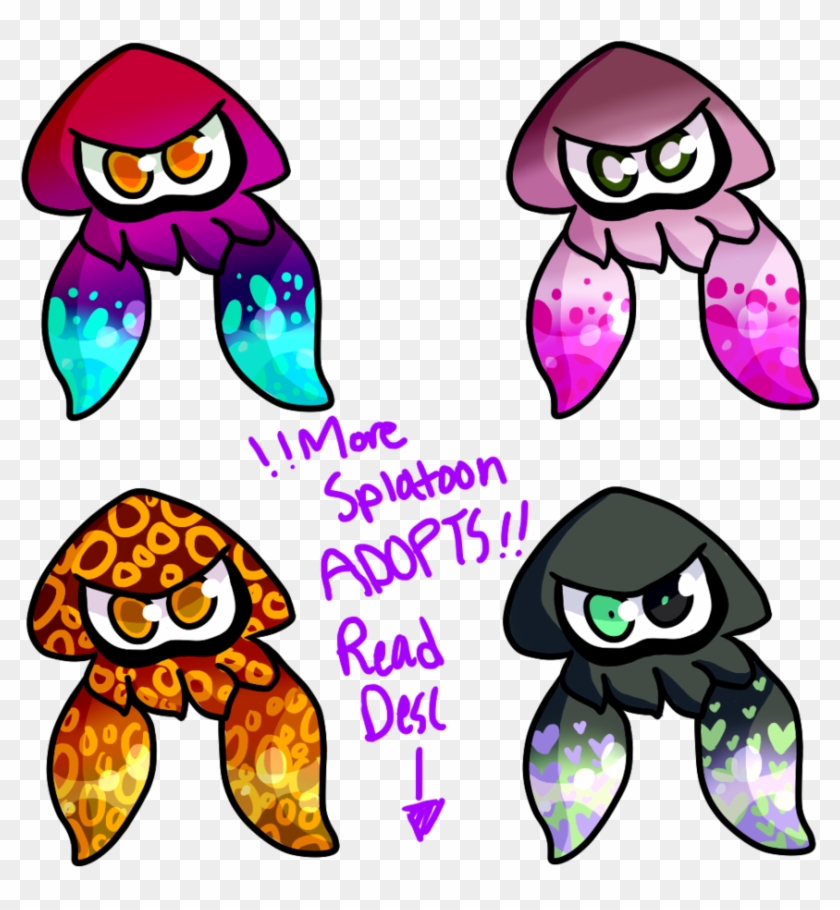 More Splatoon Squid Adopts - Splatoon Cyan Squid Clipart #2942403