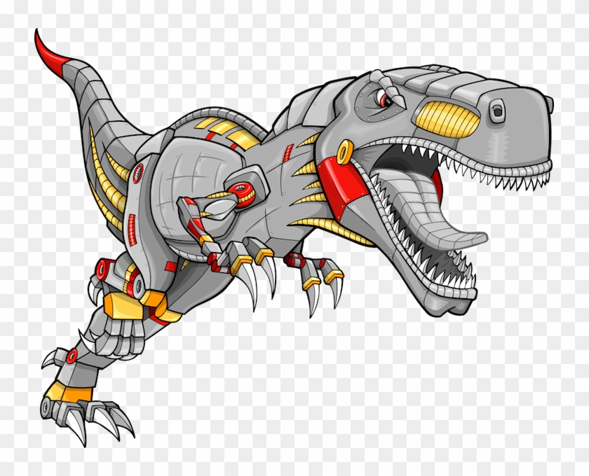 Robot Trex - Robot Trex - Draw A Robot Dinosaur Clipart