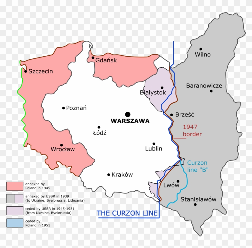 Territorial Changes Of Poland Immediately After World - Poland Borders Clipart