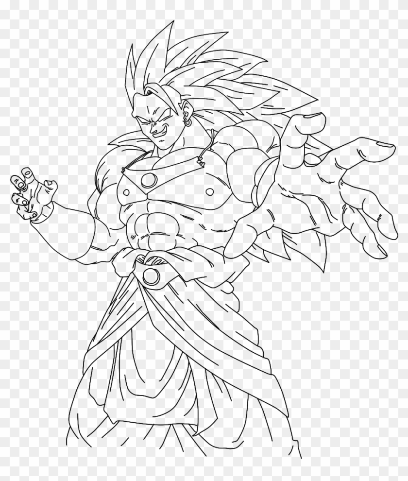 Broly From Dbz Free Coloring Pages Dragon Ball Super Broly Para Colorear Clipart 2943756 Pikpng