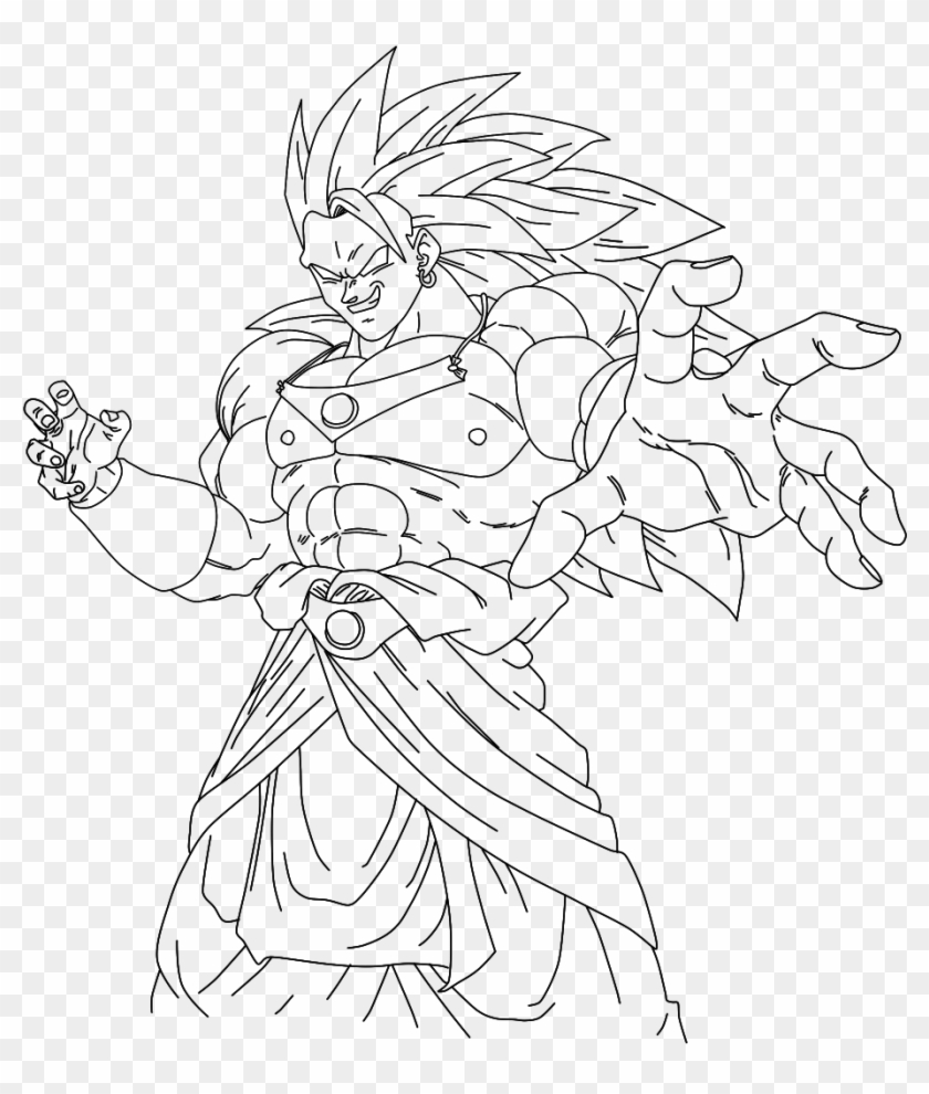 Broly From Dbz Free Coloring Pages - Dragon Ball Super Broly Para Colorear Clipart