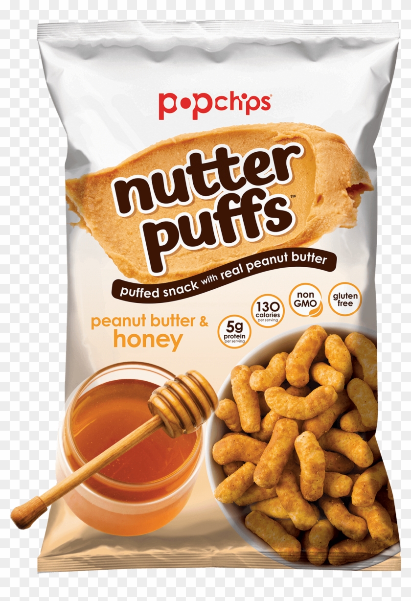 4oz Bag Of Peanut Butter And Honey Nutter Puffs - Popchips Nutter Puffs Clipart #2944410