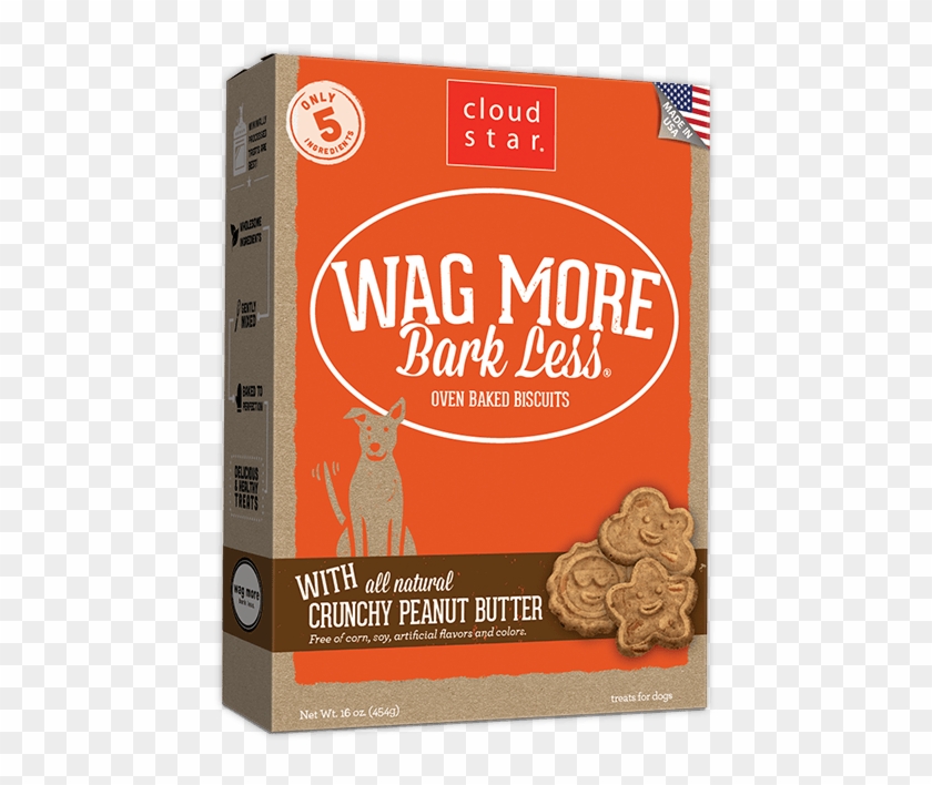 Cloud Star Wag More Bark Less Oven Baked Crunchy Peanut - Snack Clipart