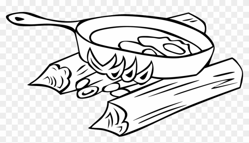 Campfire Panda Free Images - Fry Black And White Clipart #2944774