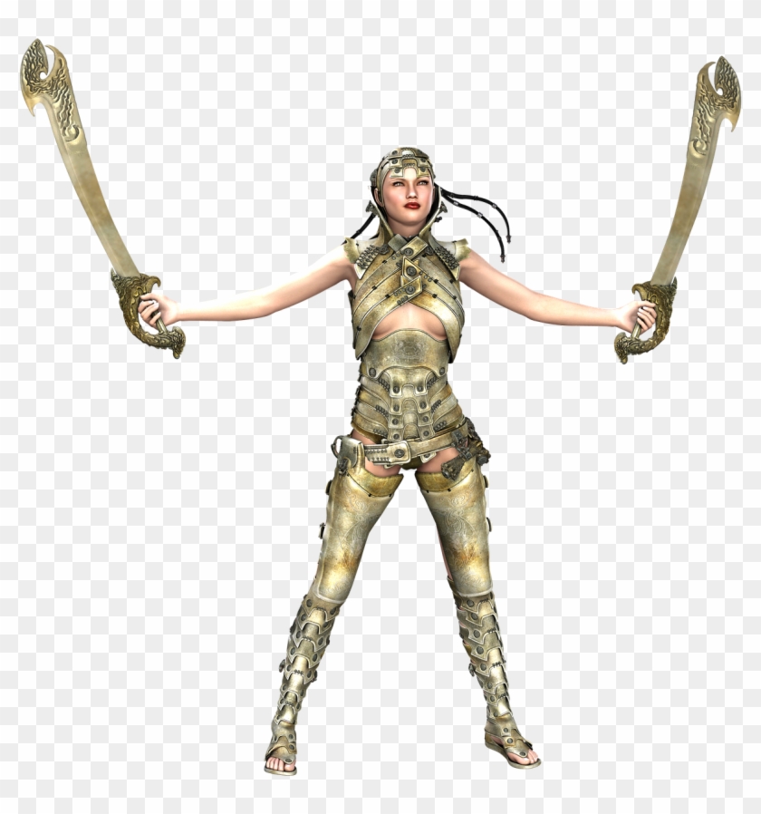 Girl Armor Warrior Fantasy Png Image - Niña Con Armadura Clipart #2946045