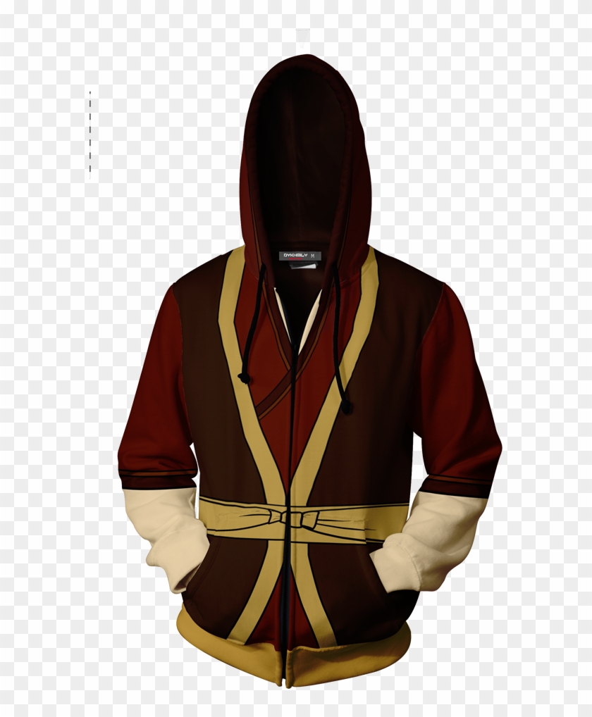 The Last Airbender Zuko Cosplay Zip Up Hoodie Jacket - Sweatshirt Clipart