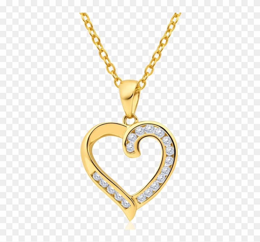 Heart Locket Png Image - Heart Diamond Pendant Png Clipart #2946409
