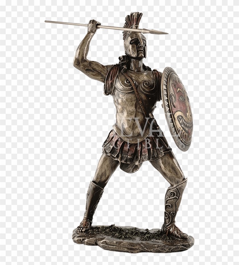 Spartan Hoplite Warrior With Spear Statue - Hoplite Statue Clipart