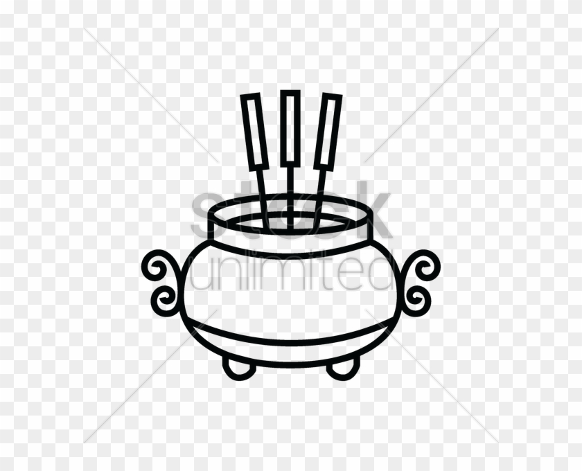 Incense Burning Vector - Chinese Incense Clipart - Png Download