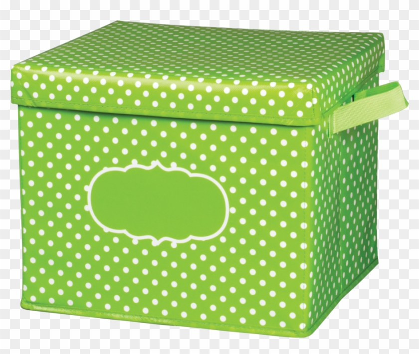 Tcr20820 Lime Polka Dots Storage Box Image - Aquapolka Dot Bin For Teachers Clipart