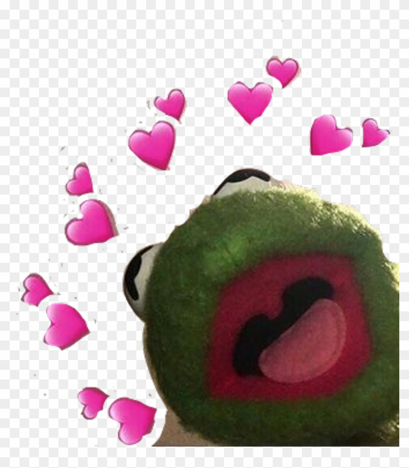 #kermit #freetoedit - Kermit The Frog With Hearts Clipart