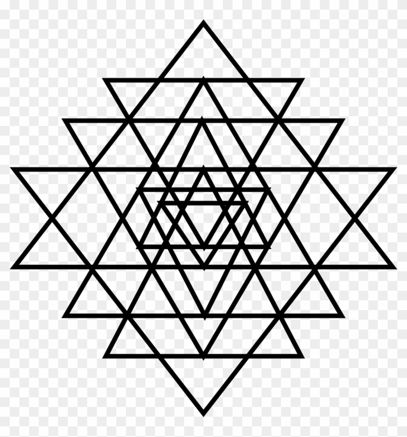 Sri Yantra Sacred Geometry Star Png Image - Geometria Sagrada Sri Yantra Clipart #2948969