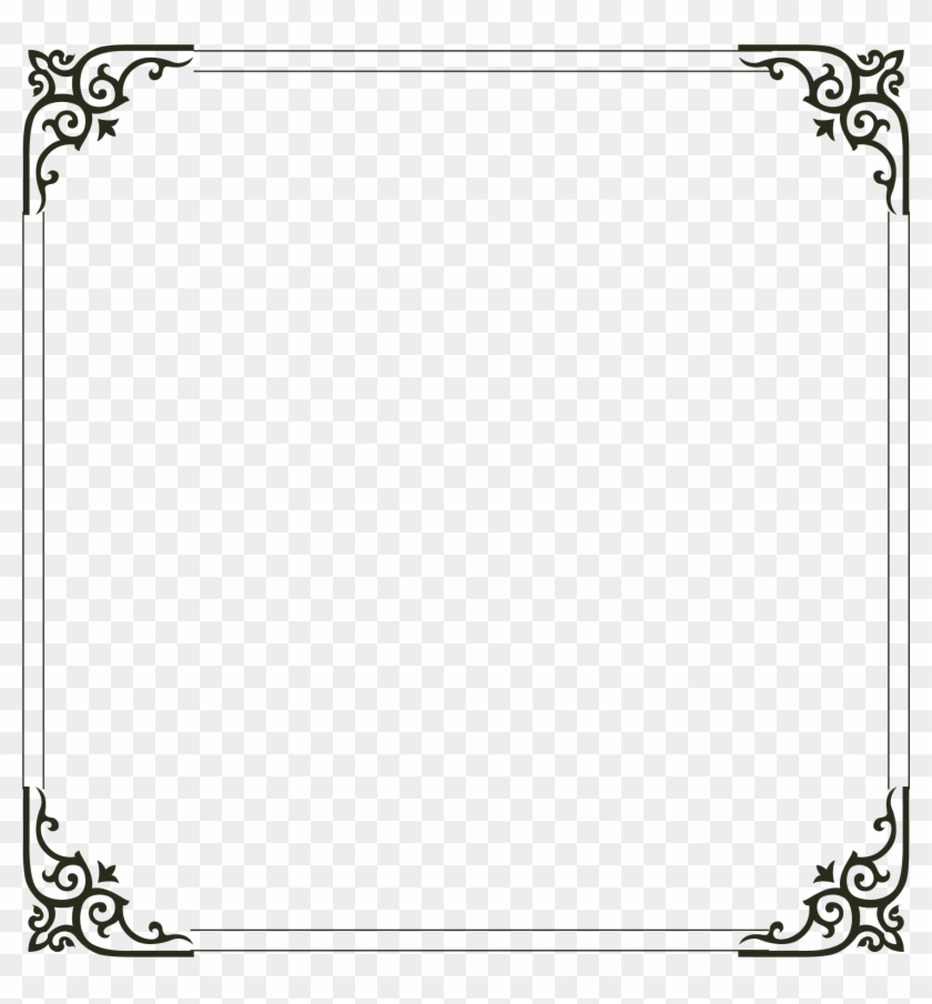 Picture Simple Frame Computer File Border Clipart - Simple Border Designs For Cards - Png Download
