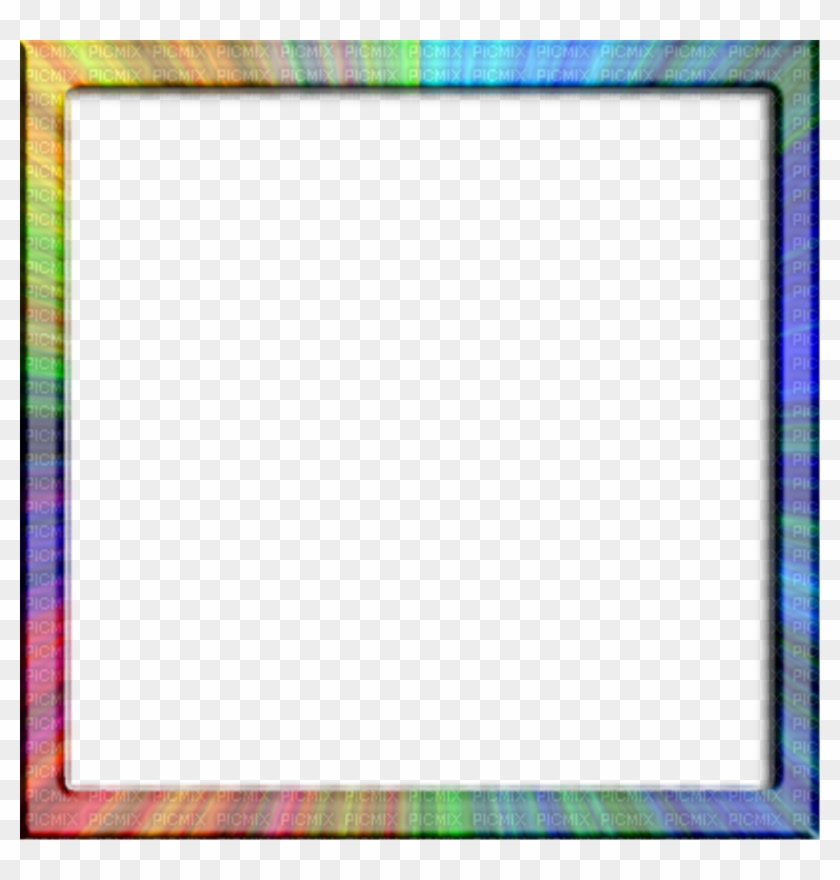 Rainbow Border Transparent - Transparent Background Square Frame Png Clipart