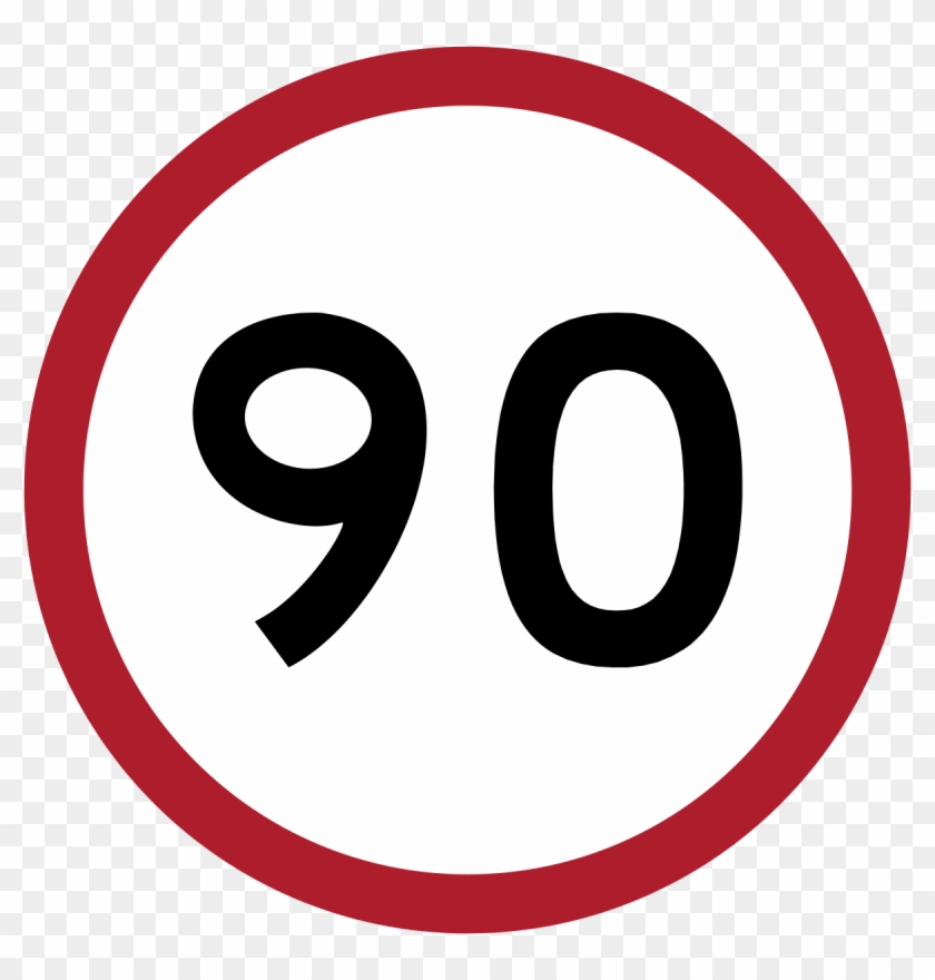 Speed Limit 90 Sign Clipart