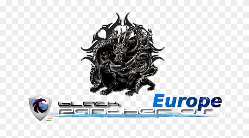 Please Support Blackpanther - Dragon And Panther Clipart