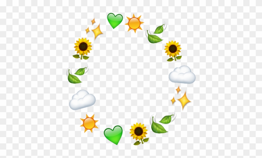 #leaf #emoji #flower #sun #heart #cloud #aesthetic - Cartoon Clipart