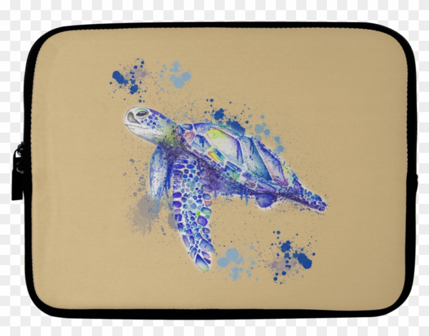 Watercolor Sea Turtle Laptop Sleeves - Watercolor Painting Clipart