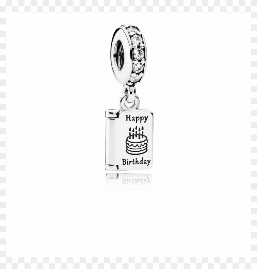 Pandora Birthday Wishes Dangle Charm, Clear Cz - Glass Bottle Clipart #2952165