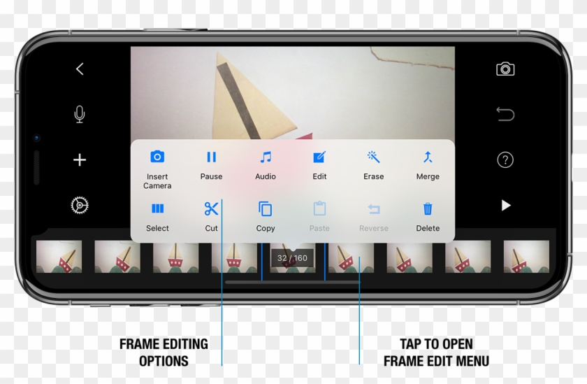 Tap Anywhere Outside To Close The Frame Edit Menu - Ghost Frame Stop Motion Clipart